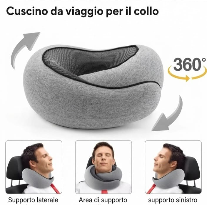 Levita Cuscino per il collo da viaggio Memory Foam